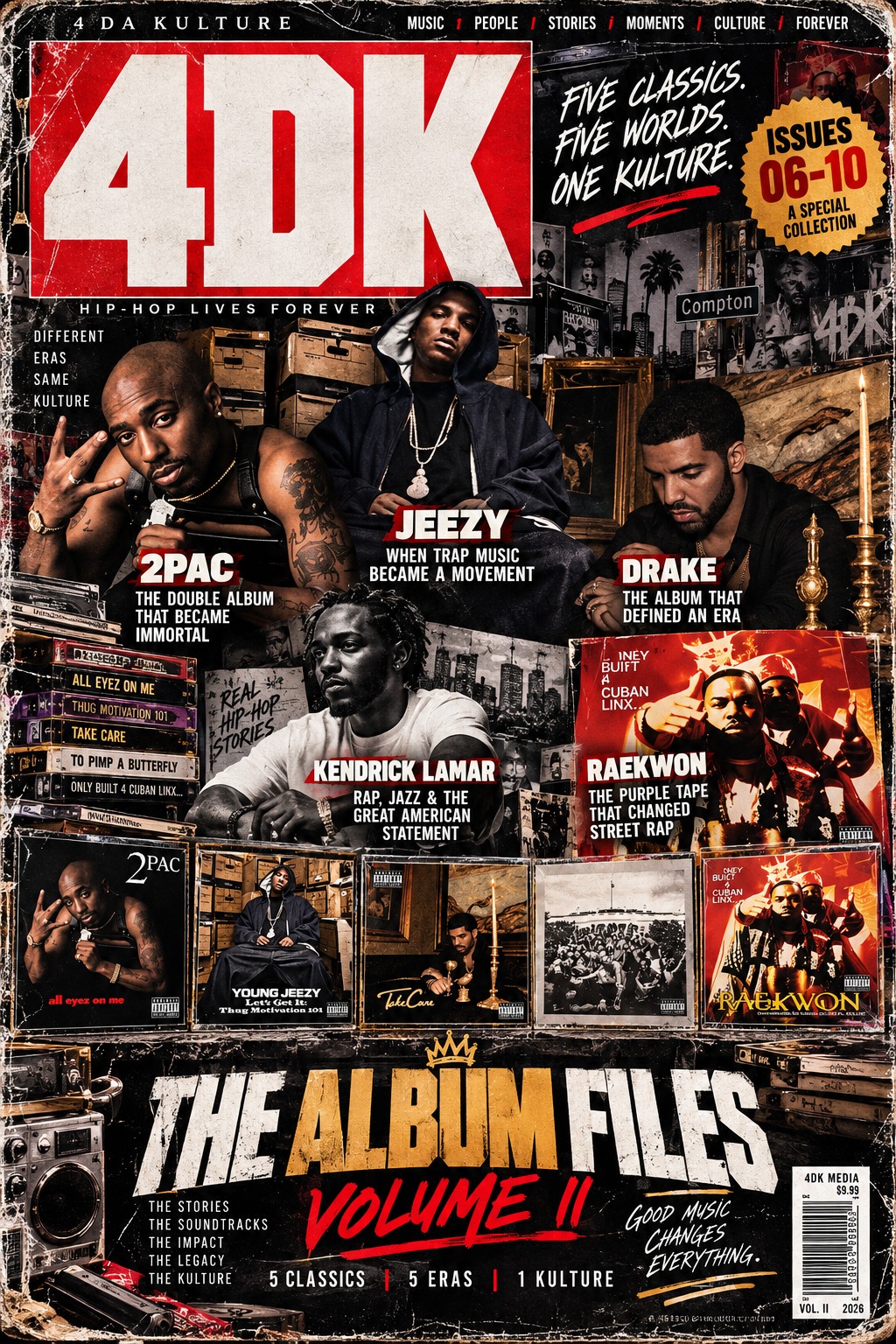 4DK Album Files hip-hop magazine cover artwork