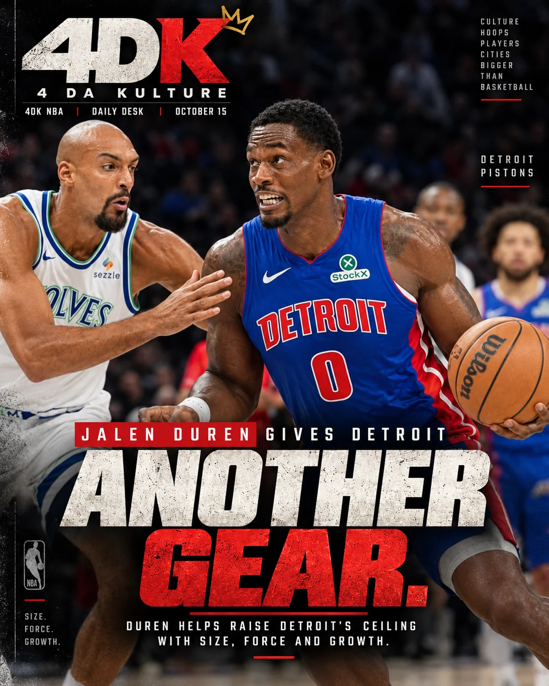 4DK editorial cover: Jalen Duren adds another gear to Detroit