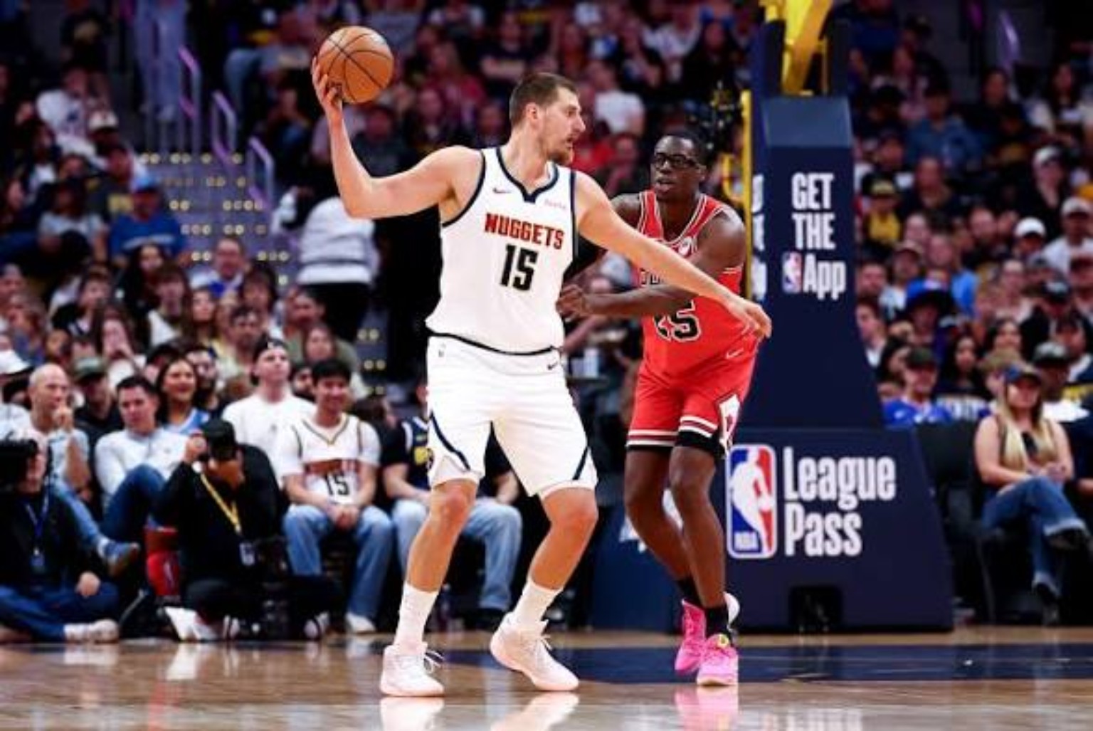 Denver NBA preseason action photo