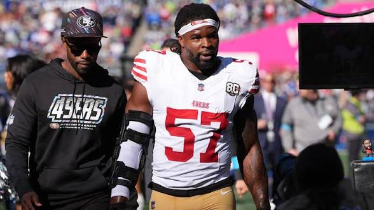 49ers linebacker Dre Greenlaw during the Week 5 game in Seattle