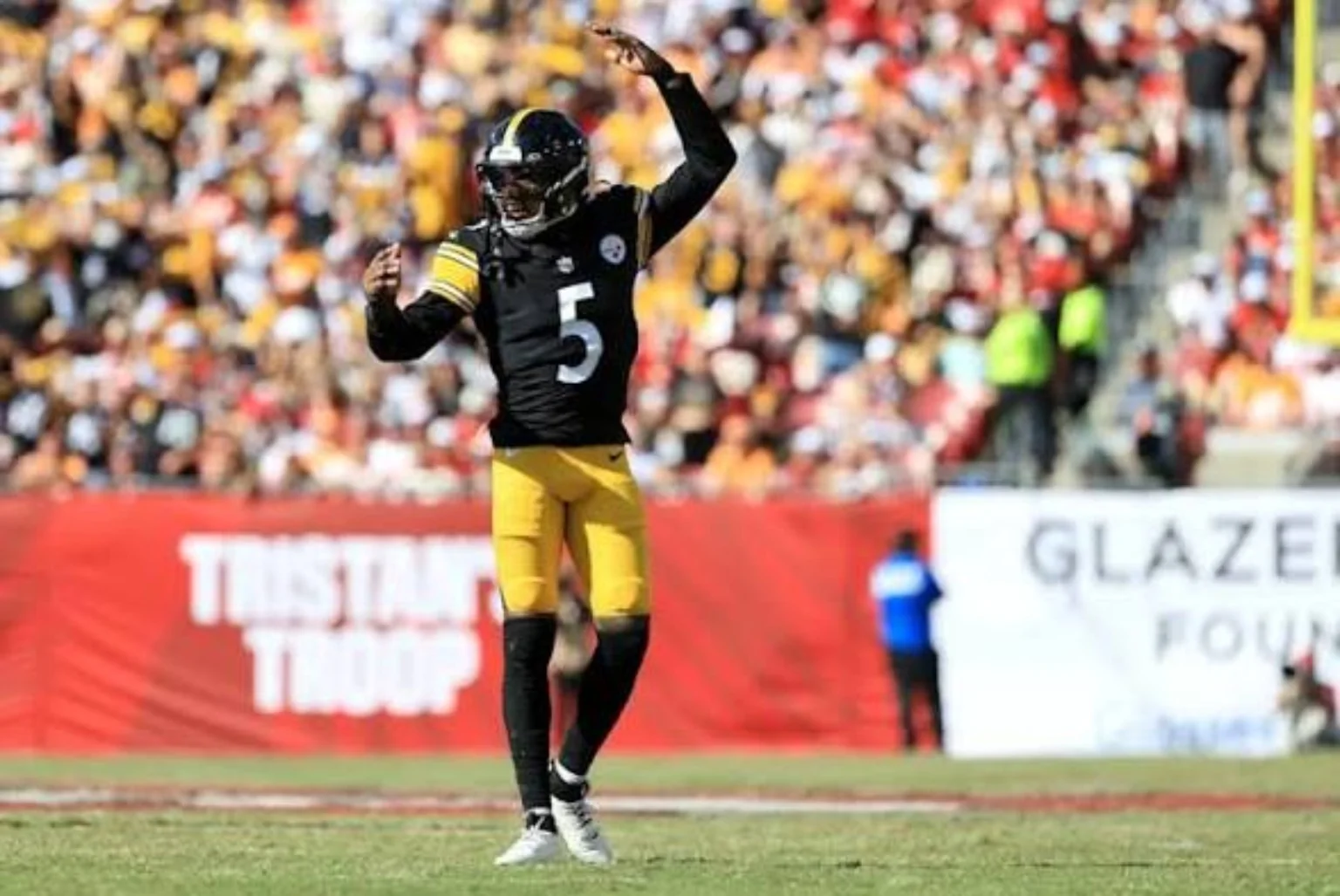 Pittsburgh Steelers quarterback on the field