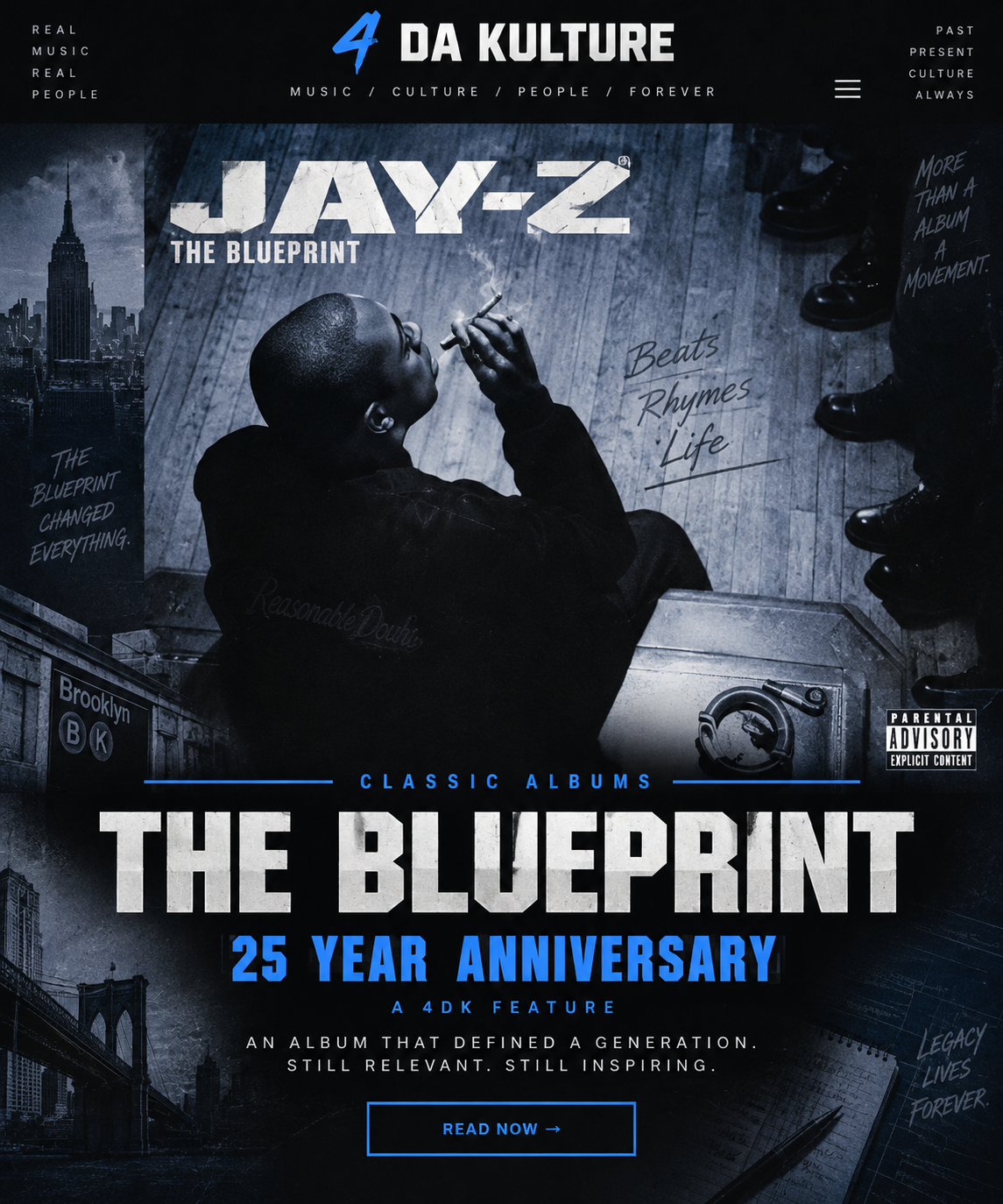 4 Da Kulture Classic Albums Revisited graphic for Jay-Z's The Blueprint