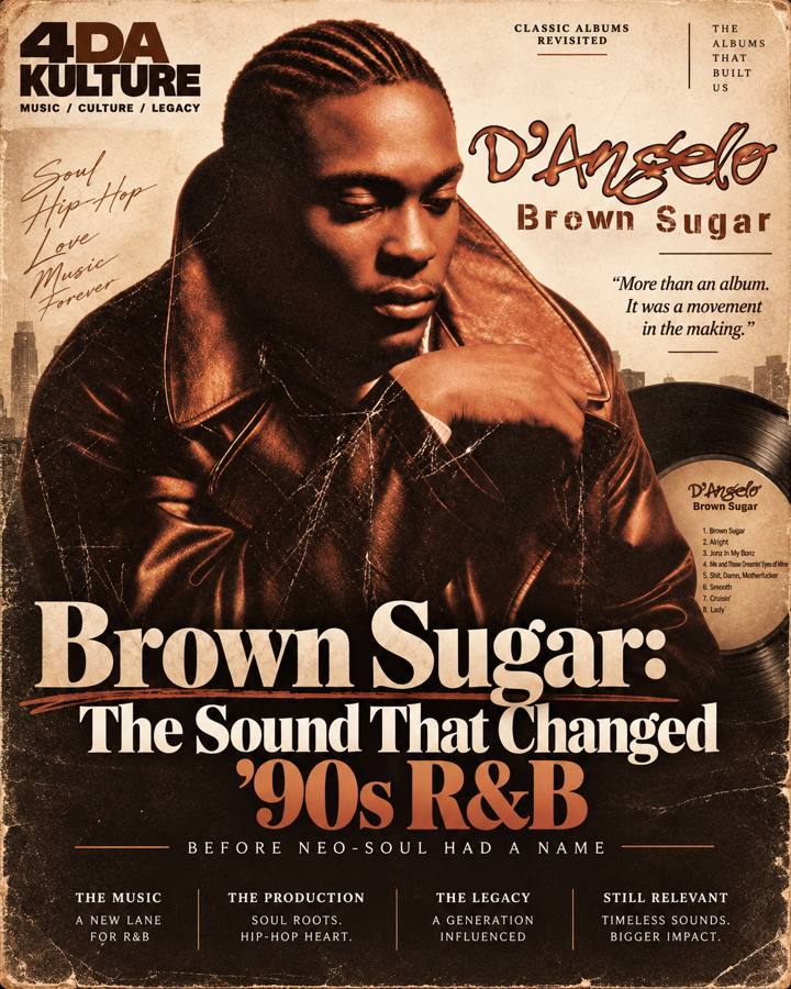 4 Da Kulture Classic Albums Revisited graphic for D'Angelo's Brown Sugar