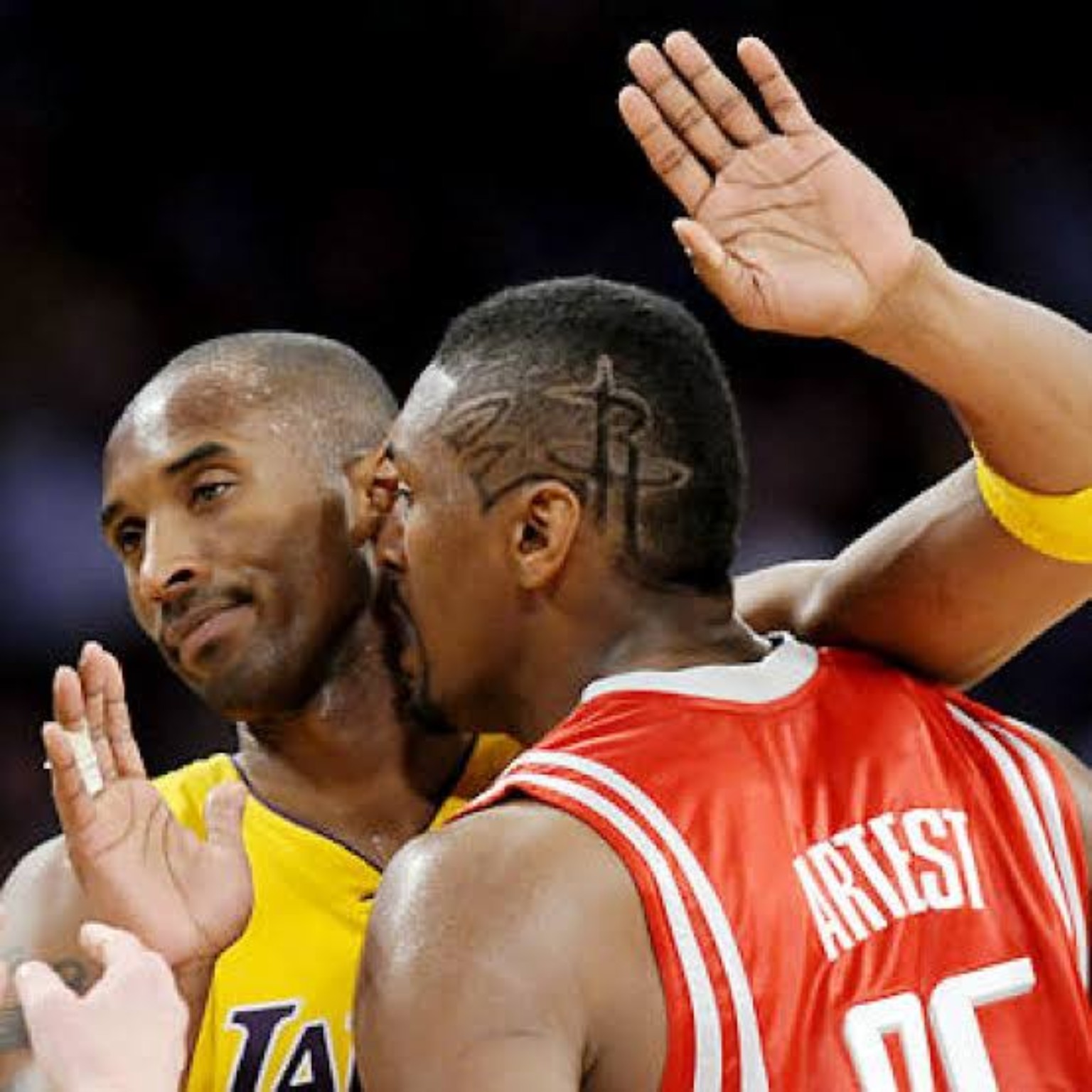 Kobe Bryant and Ron Artest