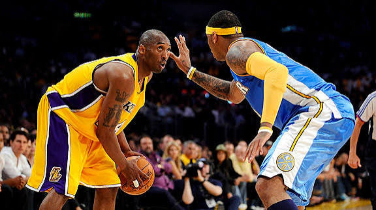 Kobe Bryant facing Carmelo Anthony