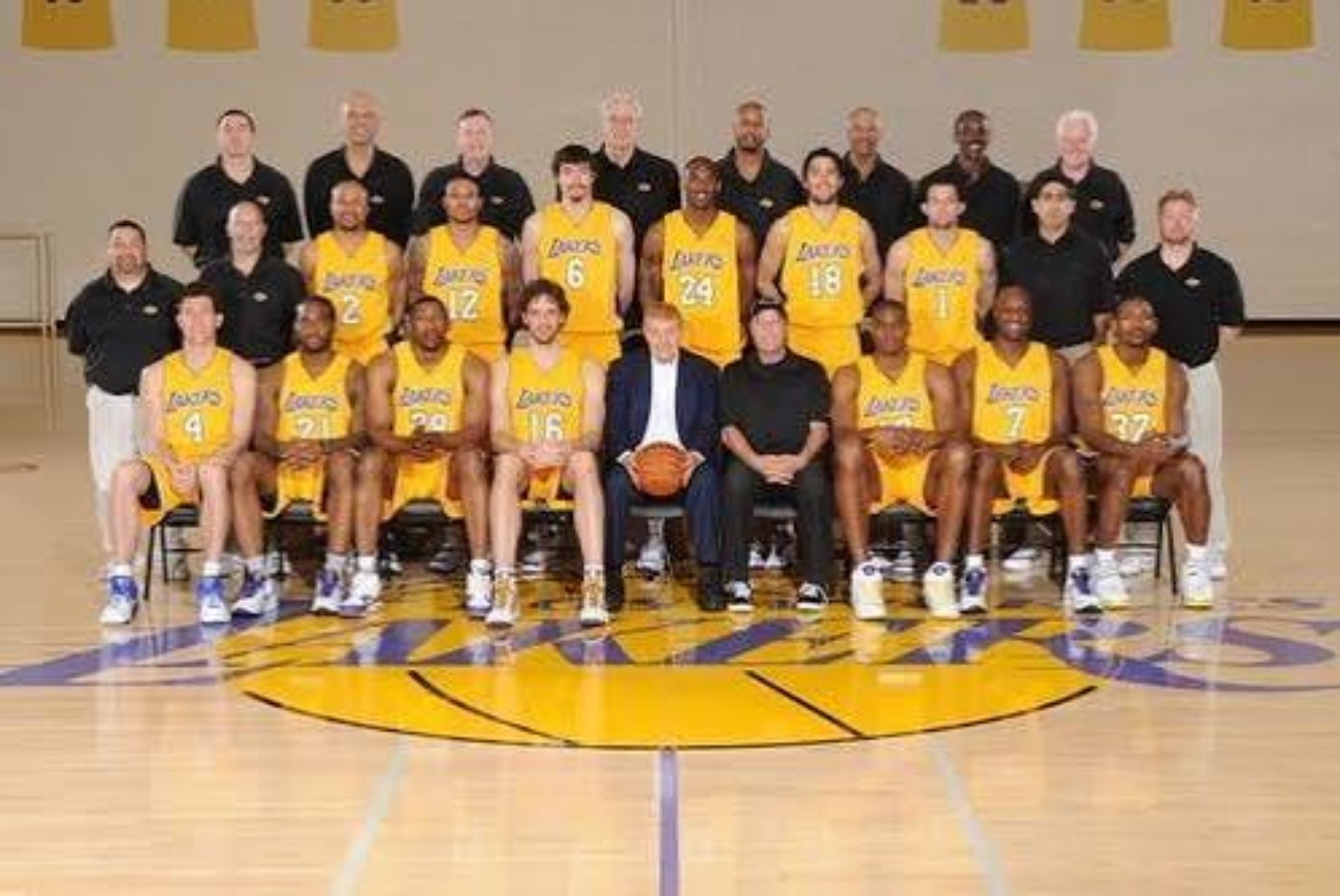 THE DEFENDING CHAMPIONS — the core returned, with Artest adding another layer of physical defense.