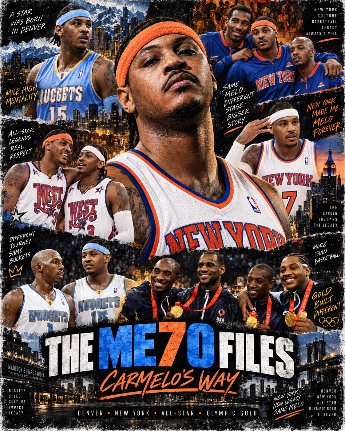 The ME7O Files: Carmelo's Way archive collage