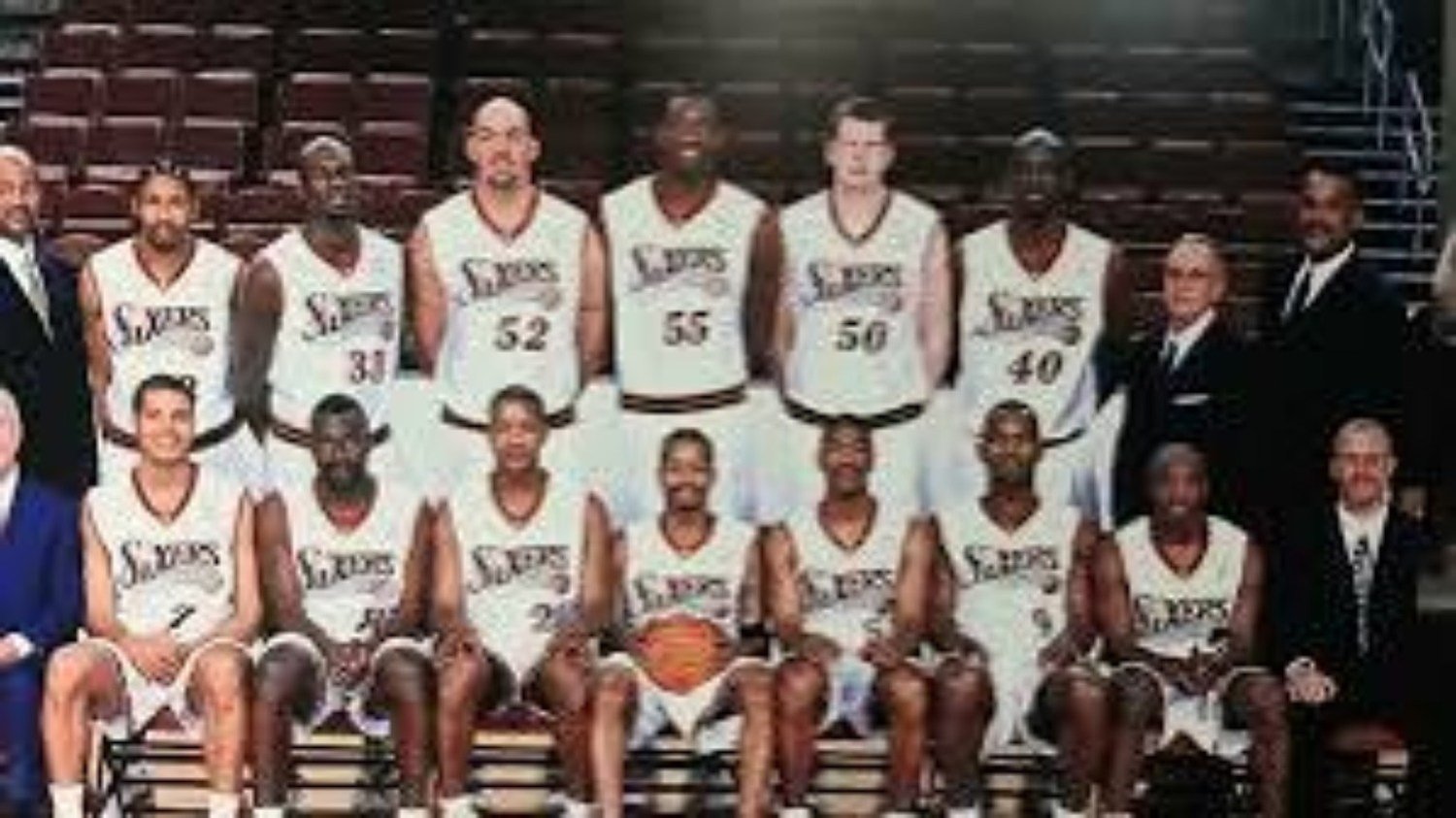 Philadelphia 76ers team portrait from the 2000-01 season